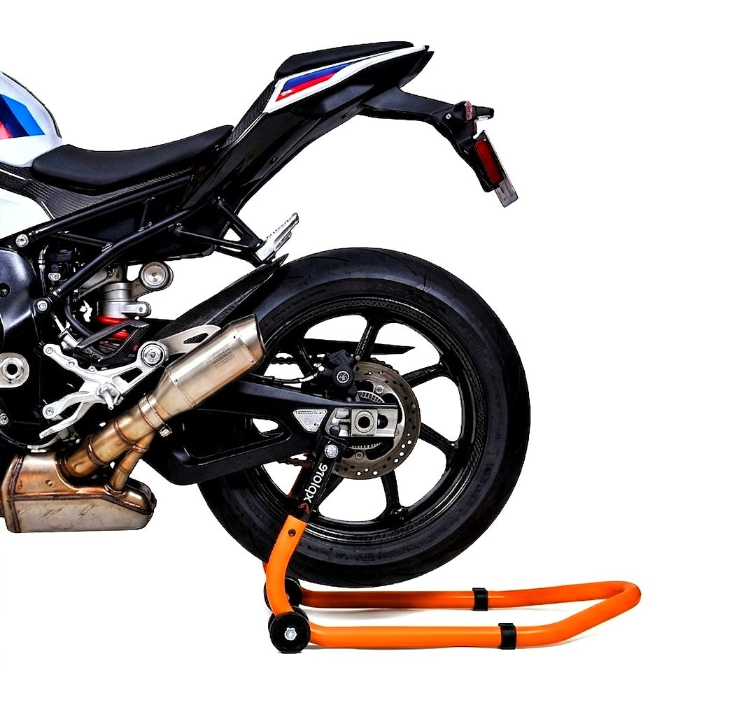 Explore High Quality Universal Paddock Stand With Swingarm L Supports For All Bikes Upto 350kg Weight