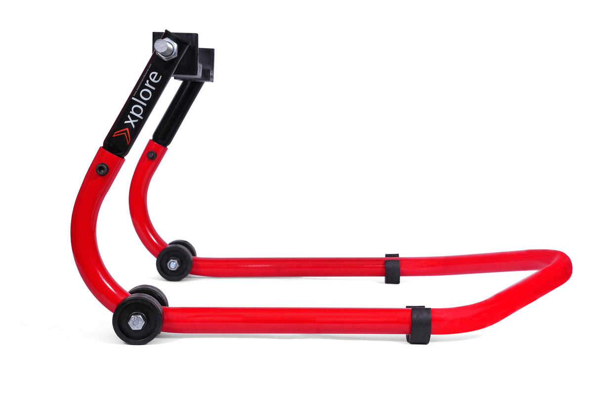 Explore High Quality Universal Paddock Stand With Swingarm L Supports For All Bikes Upto 350kg Weight