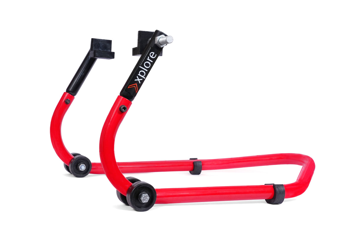 Explore High Quality Universal Paddock Stand With Swingarm L Supports For All Bikes Upto 350kg Weight