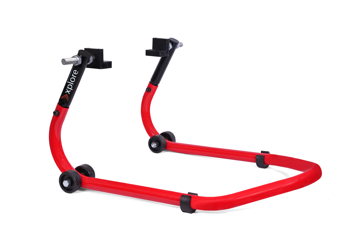 Explore High Quality Universal Paddock Stand With Swingarm L Supports For All Bikes Upto 350kg Weight