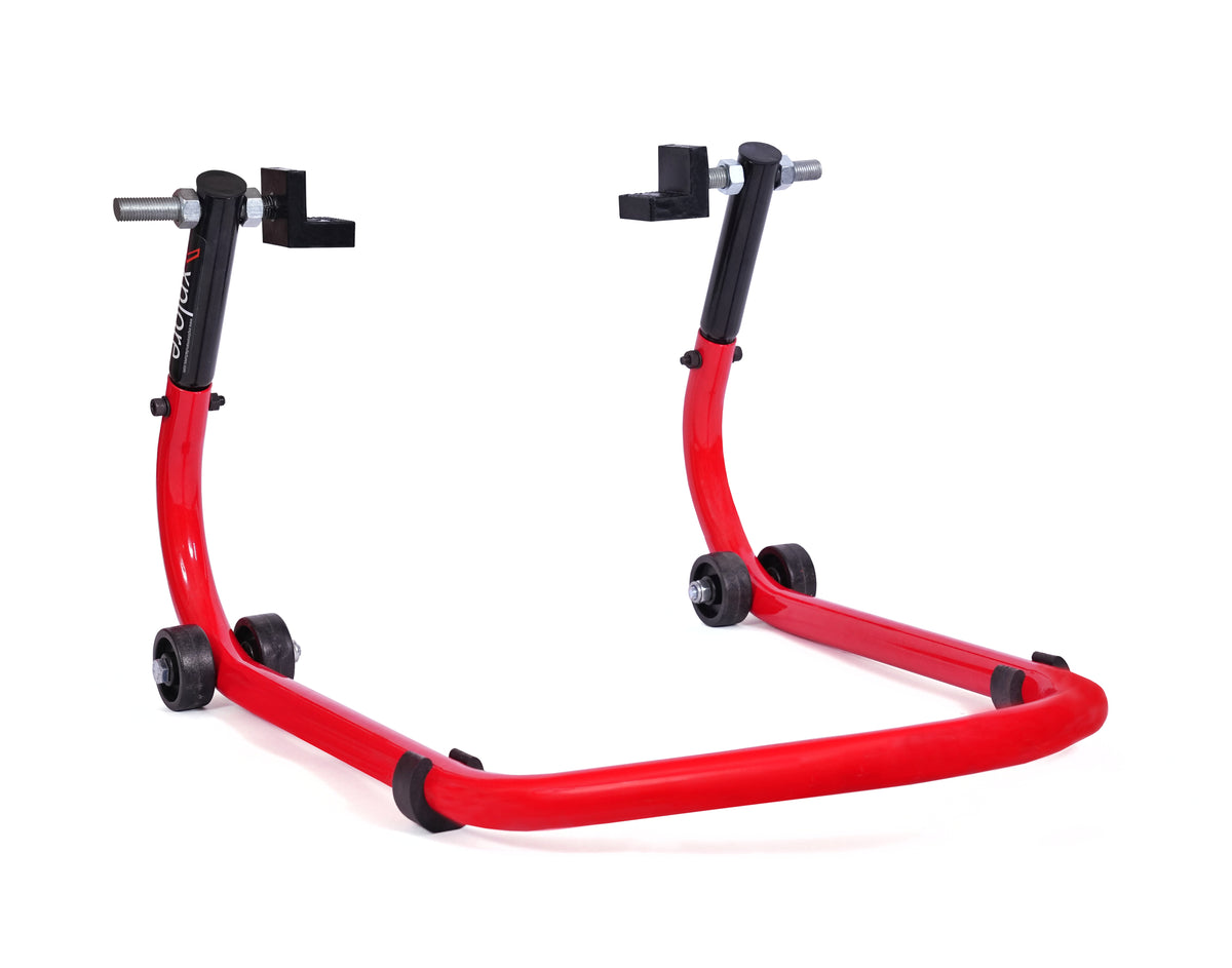Explore High Quality Universal Paddock Stand With Swingarm L Supports For All Bikes Upto 350kg Weight